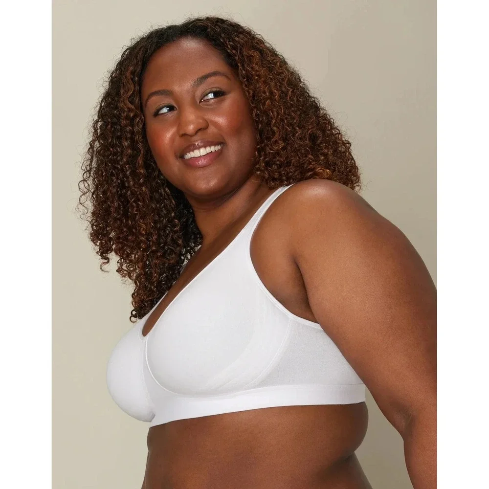 Playtex Womens Bra 44DD White 18 Hour‎ 474C Cotton Stretch Lift Support Wireless